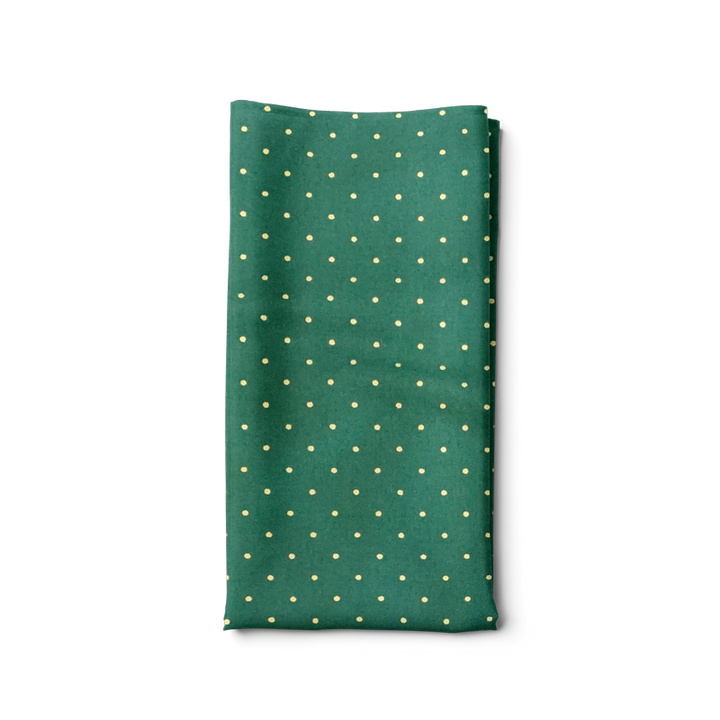 Golden dots green bandana