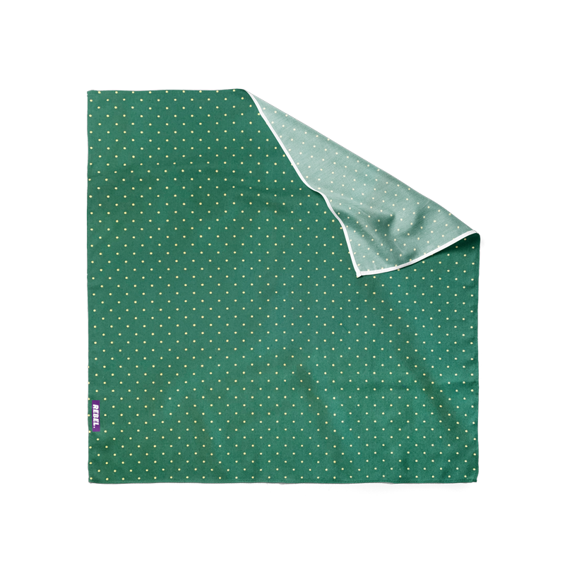 Golden dots green bandana