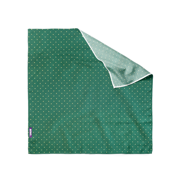 Golden dots green bandana