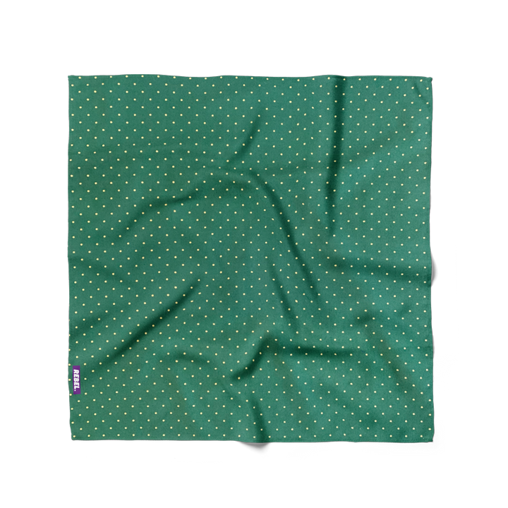 Golden dots green bandana