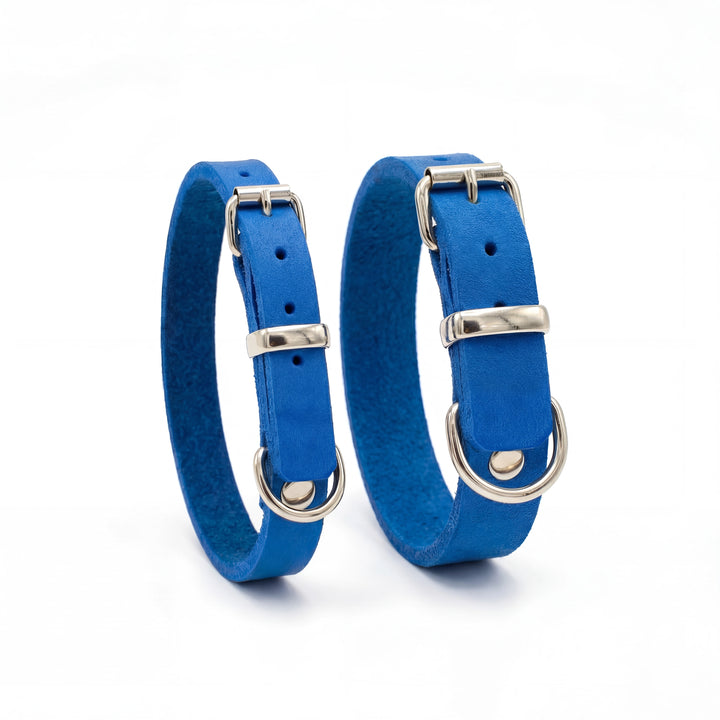 Leather collar Forest Green