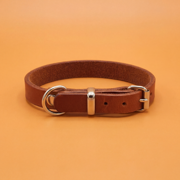 Leather collar Classic Brown