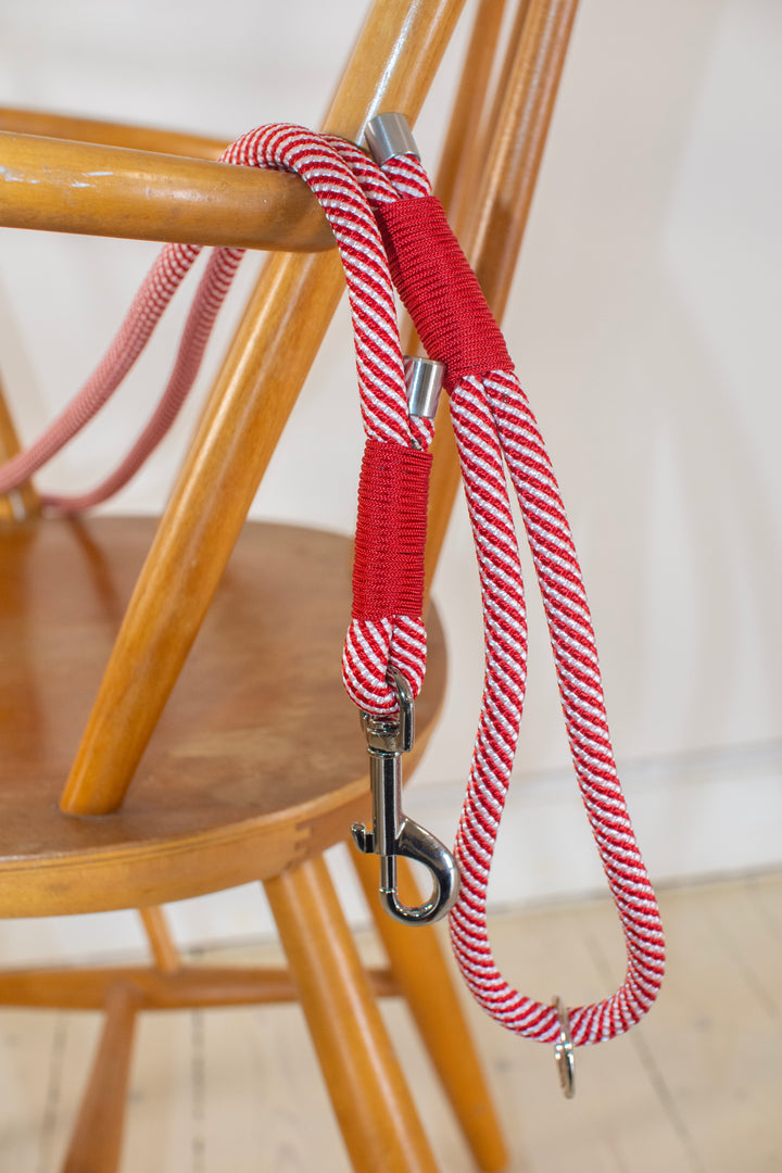 Rote gestreifte Seilleine – 10mm