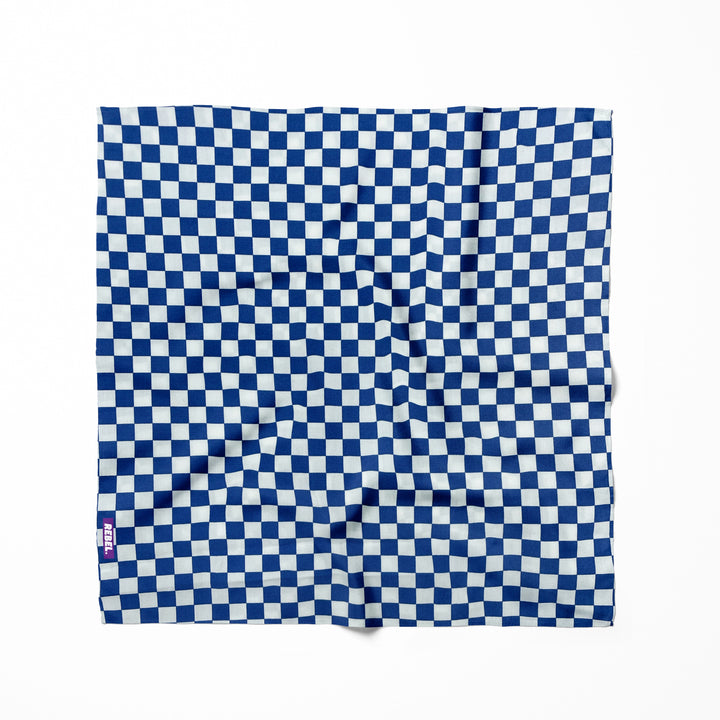 Blue Check Bandana